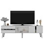 Hanah Home Vania Soporte de TV Blanco y Plata